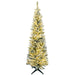6FT Pencil Pre - Lit Artificial Christmas Tree — 170 Warm White LEDs, 390 Tips, Slim, Green - Monsta Online