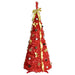 6FT Pre - Lit Pop - Up Christmas Tree — 150 LED Lights, Decorated with Ornaments & Ribbons - Monsta Online