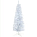 5FT White Snow Flocked Pencil Artificial Christmas Tree — 294 Tips, Unlit, Slim Space - Saving, Metal Base - Monsta Online