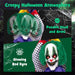 4.5ft Animatronic Halloween Clown – Sound Activated with LED Eyes, Posable Head and Arms, Creepy Phrases - Monsta Online