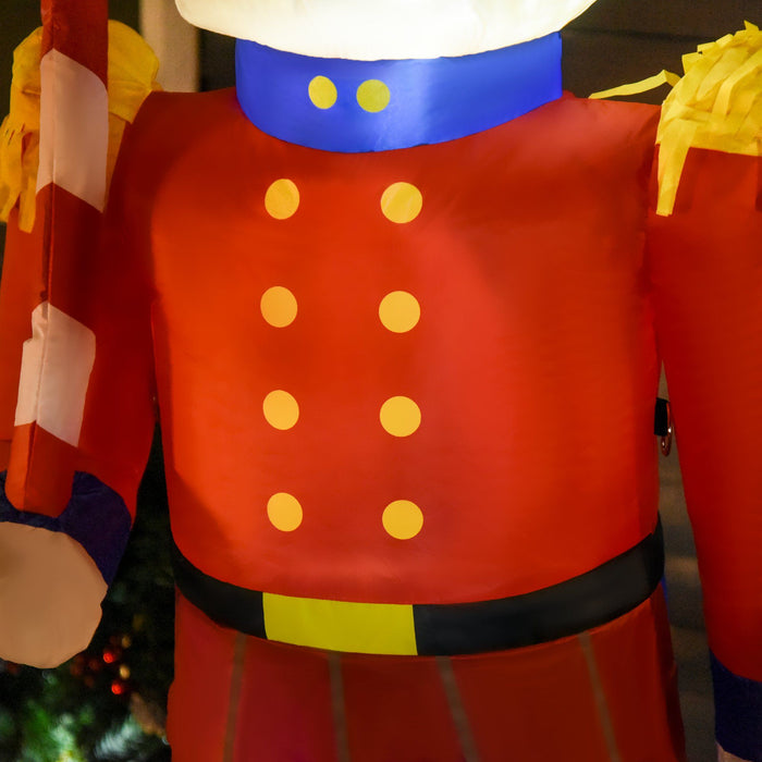 6FT Prelit Christmas Inflatable Toy Soldier Nutcracker with LED Lights - Outdoor Decoration - Monsta Online