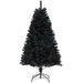 6FT Black Artificial Christmas Tree — 1000 Tips, Unlit, Auto - Open Hinged, Full Wide Shape, Steel Base - Monsta Online
