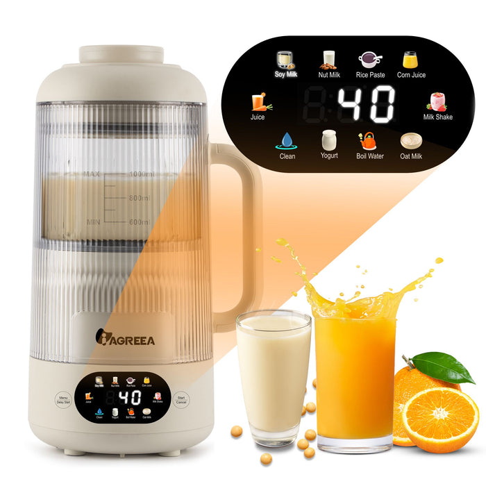 Quiet Almond Milk Maker 35oz with 8 Blades and Easy Clean - Monsta Online