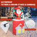 7FT Prelit Animated Inflatable Santa in Chimney Moving Up & Down with LED Lights - Outdoor Christmas Decoration - Monsta Online