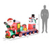 8FT Prelit Inflatable Christmas Train with Santa, Snowman & Penguin with LED Lights - Outdoor Decoration - Monsta Online
