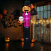 12FT Halloween Inflatable Pumpkin Man Holding Skull with LED Lights - Monsta Online