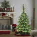 6FT Pre - Lit Artificial Christmas Tree — 300 Warm White LED, 611 Tips, PE+PVC, Wooden Base - Monsta Online