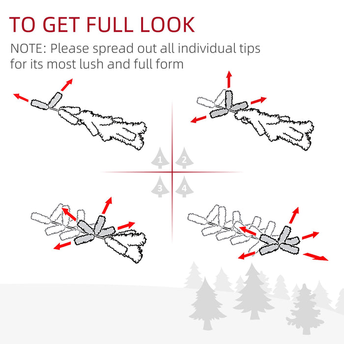 5FT Pencil Artificial Christmas Tree — 294 Tips, Unlit, Slim Space - Saving, Realistic, Plastic Base - Monsta Online