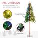 6FT Pencil Pre - Lit Artificial Christmas Tree — 175 LEDs, 442 Tips, 7 Light Modes, Warm White or Multi - Color, Steel Base - Monsta Online