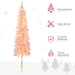 7FT Pink Snow Flocked Pencil Pre - Lit Artificial Christmas Tree — 250 Warm White LEDs, 331 Tips, Downswept - Monsta Online