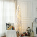 8FT White Pencil Pre - Lit Artificial Christmas Tree — 300 Warm White LEDs, 618 Tips, Slim Space - Saving - Monsta Online
