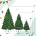4FT, 6FT, 8FT Pre - Lit Green Pine Artificial Christmas Tree Set — Warm LED, Full Shape, Hinged, PVC - Monsta Online
