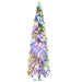 6FT Snow Flocked Slim Pre - Lit Artificial Christmas Tree — 250 Dual - Color LEDs, 7 Modes, 407 Tips, Downswept - Monsta Online