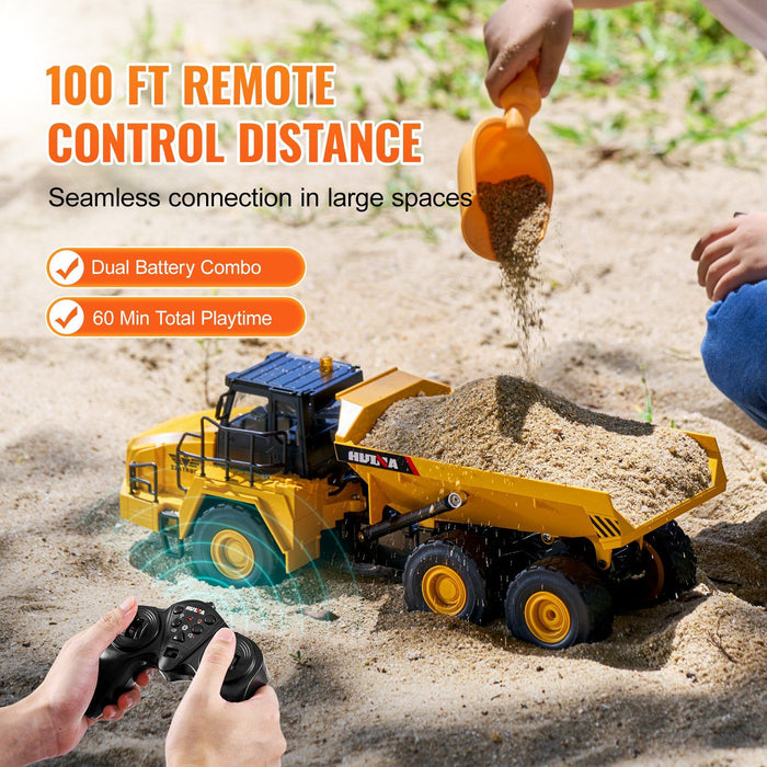 1:16 Scale RC Construction Dump Truck - Remote Controlled 11CH Toy for Outdoor Adventures - Monsta Online