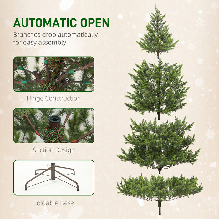 9FT Sparse Artificial Christmas Tree — 4306 Tips, Unlit, Auto - Open Hinged, PE Cedar, Steel Base - Monsta Online