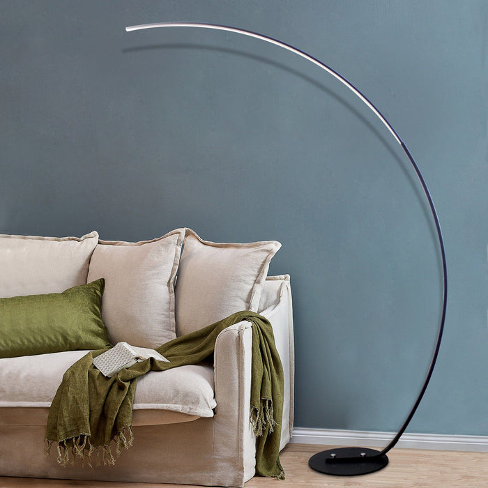 Stylish Curved Floor Lamp with Remote – Contemporary Lighting for Home Decor - Monsta Online