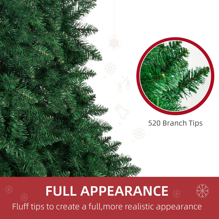 7FT Half Artificial Christmas Tree — 520 Tips, Auto - Open Hinged, Unlit, Space - Saving, Steel Base - Monsta Online