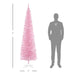 7FT Pink Pencil Artificial Christmas Tree — 499 Tips, Unlit, Slim Space - Saving, Realistic, Plastic Base - Monsta Online