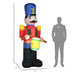 8FT Prelit Inflatable Nutcracker Toy Soldier with Drum and LED Lights - Outdoor Christmas Decoration - Monsta Online