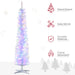 7FT White Pencil Pre - Lit Artificial Christmas Tree — 250 Multi - Color LEDs, 500 Tips, 8 Light Modes, Space - Saving - Monsta Online