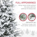 9FT Flocked Artificial Christmas Tree — 2068 Downswept Cedar Tips, Snow, Unlit, Auto - Open, Steel Base - Monsta Online