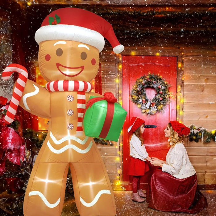 8.5FT LED Gingerbread Man Christmas Inflatable Outdoor Decoration - Monsta Online