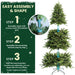 7FT Pre - Lit Artificial Christmas Tree — 2126 PE/PVC Tips, 340 LED Lights, Remote Control - Monsta Online