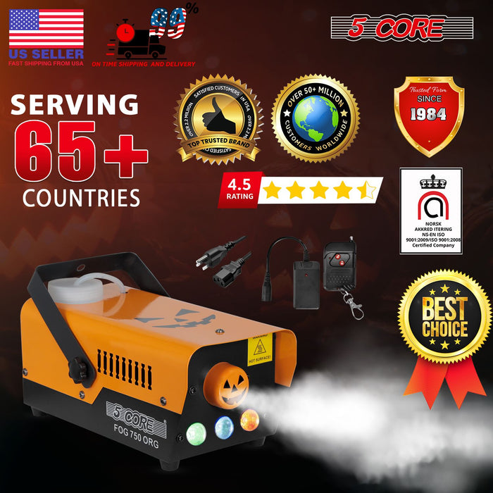 750W Halloween Fog Machine with LED Lights – Low Lying Smoke Maker with Remote for Haunted House and Parties - Monsta Online