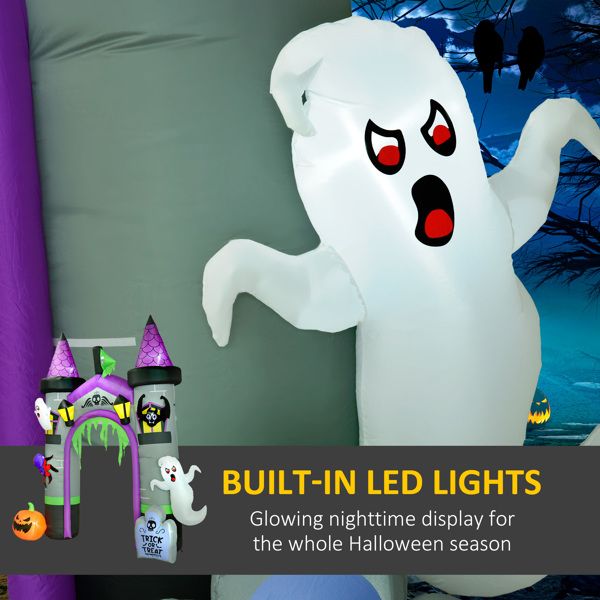 12FT Halloween Inflatable Archway with Ghost, Pumpkin, Spider and Bat - Monsta Online