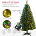 6FT Pre - Lit Slim Artificial Christmas Tree — 212 Dual - Color LED Lights, 584 Tips, Auto - Open, Plastic Base - Monsta Online
