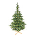 7FT Pre - Lit Artificial Christmas Tree — 400 Warm LED, Wooden Base, 941 Tips, PE+PVC, Rustic Style - Monsta Online