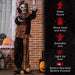 6.7ft Animatronic Halloween Clown – Motion and Sound Activated Decoration with Moving Head, Arms and Red Glowing Eyes - Monsta Online