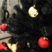 6FT Black Artificial Christmas Tree — 1000 Tips, Unlit, Auto - Open Hinged, Full Wide Shape, Steel Base - Monsta Online