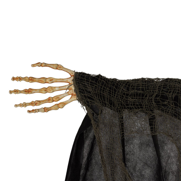 6ft Halloween Animatronic Hanging Pumpkin Ghost – Sound Activated Prop with Glowing Eyes and Creepy Talking Sounds - Monsta Online