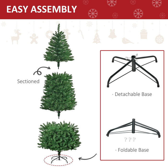 7.5FT Slim Pre - Lit Artificial Christmas Tree — 450 Warm White LEDs, 8 Modes, 1146 Tips, Foldable Base - Monsta Online