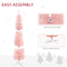 6FT Pre - Lit Pink Pencil Artificial Christmas Tree — 200 Multi - Color LED Lights, 8 Modes, 360 Tips - Monsta Online