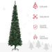 7.5FT Pencil Artificial Christmas Tree — 706 Tips with Pine Cones, Pine Needles, Unlit, Metal Base - Monsta Online