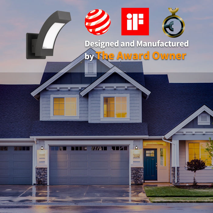 Modern LED Outdoor Wall Sconce - Waterproof Aluminum Porch Light for Patios and Hallways - Monsta Online