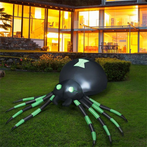 6FT Halloween Inflatable Spider with LED Lights – Giant Blow Up Yard Decoration - Monsta Online