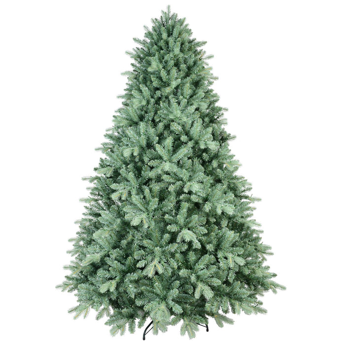 7FT Blue - Green Artificial Christmas Tree — 2518 Tips, PE+PVC, Full Shape, Hinged, Metal Stand - Monsta Online