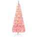 6FT Pink Pre - Lit Artificial Christmas Tree — 250 Warm White LEDs, 500 Tips, Snow Flocked, Auto - Open - Monsta Online