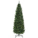 6FT Pencil Artificial Christmas Tree — 618 Tips, Auto - Open Hinged, Unlit, Pine Needles, Steel Base - Monsta Online