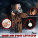 5.4ft Animatronic Halloween Clown – Motion and Sound Activated with Talking, Laughing, Moving Head and Arms - Monsta Online