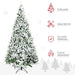 9FT Flocked Artificial Christmas Tree — 1890 Snow Tips, Unlit, Auto - Open, Full Shape, Steel Base - Monsta Online
