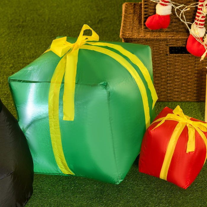 6FT Prelit Inflatable Santa Claus with Candy Cane & Gift Boxes and LED Lights - Outdoor Christmas Decoration - Monsta Online