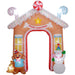 10FT Prelit Inflatable Gingerbread House Archway with Snowman and LED Lights - Outdoor Christmas Decoration - Monsta Online