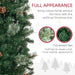 9.5FT Pencil Artificial Christmas Tree — 1132 Tips with Pine Cones, Pine Needles, Unlit, Metal Base - Monsta Online