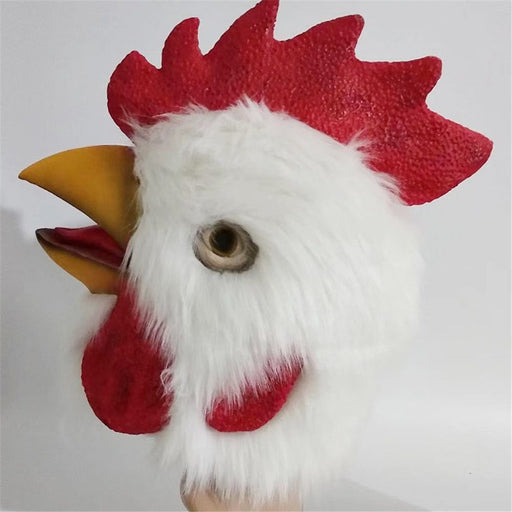 Halloween Rooster Mask – Funny Chicken Latex Animal Head for Costume Parties - Monsta Online