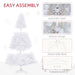 7.5FT White Pre - Lit Artificial Christmas Tree — 500 Warm White LED Lights, 1346 Tips, Hinged, Metal Base - Monsta Online
