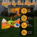 8FT Halloween Inflatable Pumpkins Eyeball Candy with Built - in LED Lights - Monsta Online